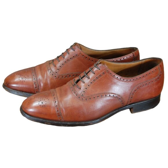 Tom James Barton Oxford Dress Shoes Men\'s Size 9 E Made in England Bench Made main image 6
